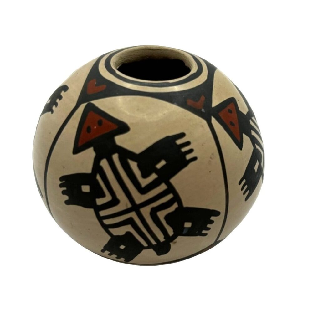 Mata Ortiz Handcrafted Pottery by Martha Hernandez Miniature Pot Turtles
